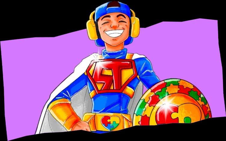 Super TEA, o grande herói da Turminha da Inclusão